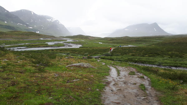 Regen am Kungsleden