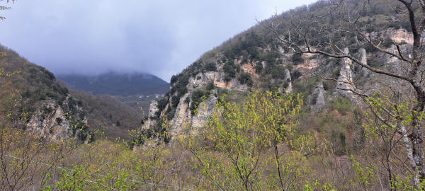 mountaintops cloudy