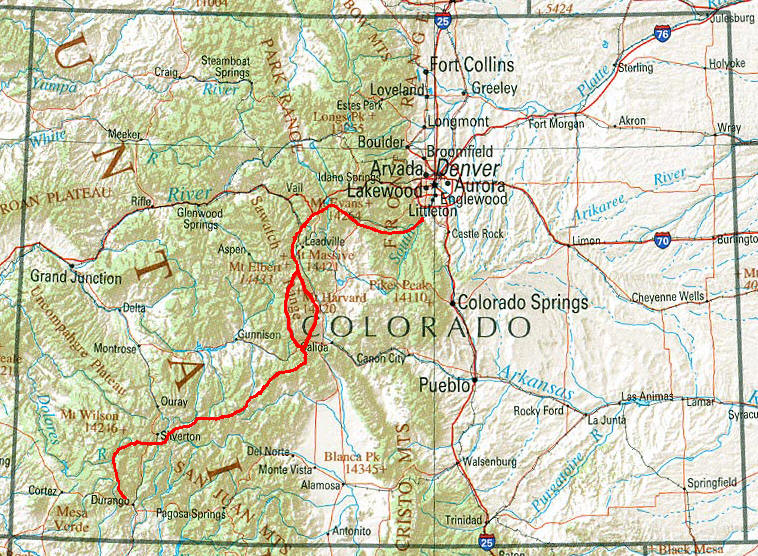 Colorado Trail Map