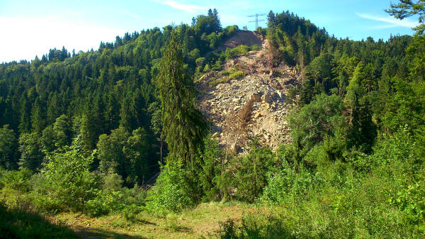 Erdrutsch in Wutachklamm